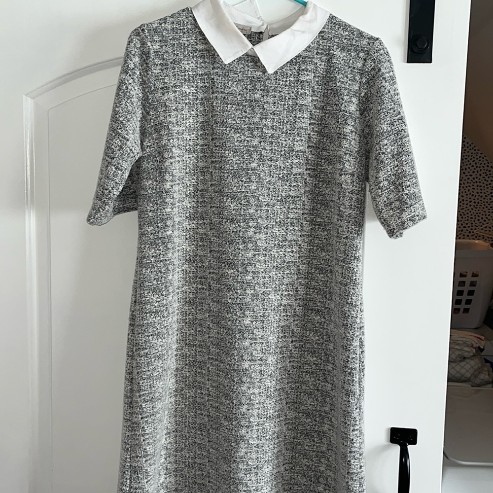Made in Italy ,size L , collared dress,Peter Pan Collar ,Midi dress